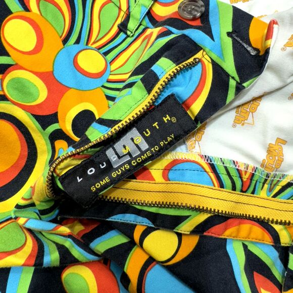 Loudmouth Golf Shorts Men 32 Bermuda‎ Short Shagadelic Logo Pockets 10 Inseam - Picture 4 of 13